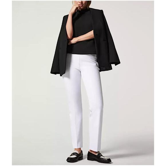 Spanx The Perfect Pant Slim Straight Pull On White Stretch Size M Travel CLASSIC - Picture 3 of 16